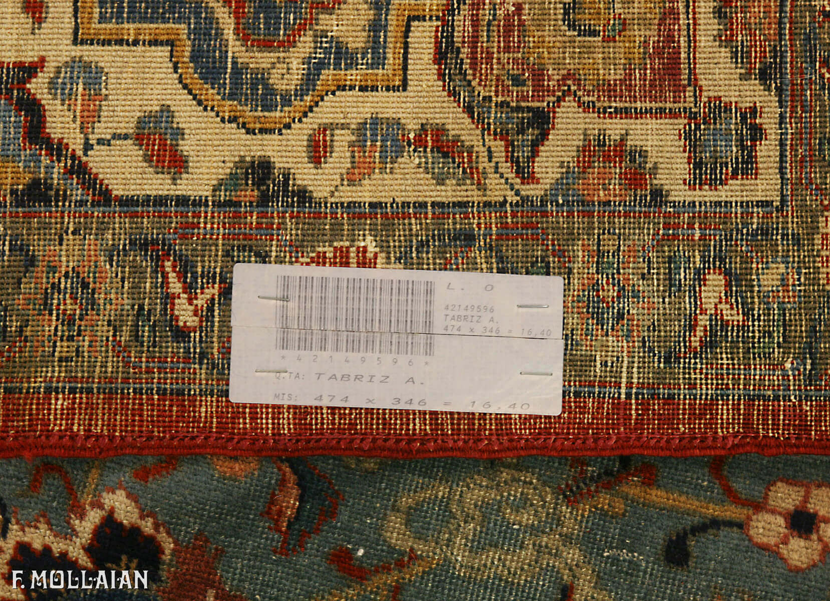 Tappeto Persiano Antico Tabriz n°:42149596